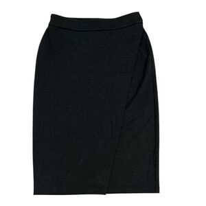 New York & Company Black Wrap Skirt(Size 4)